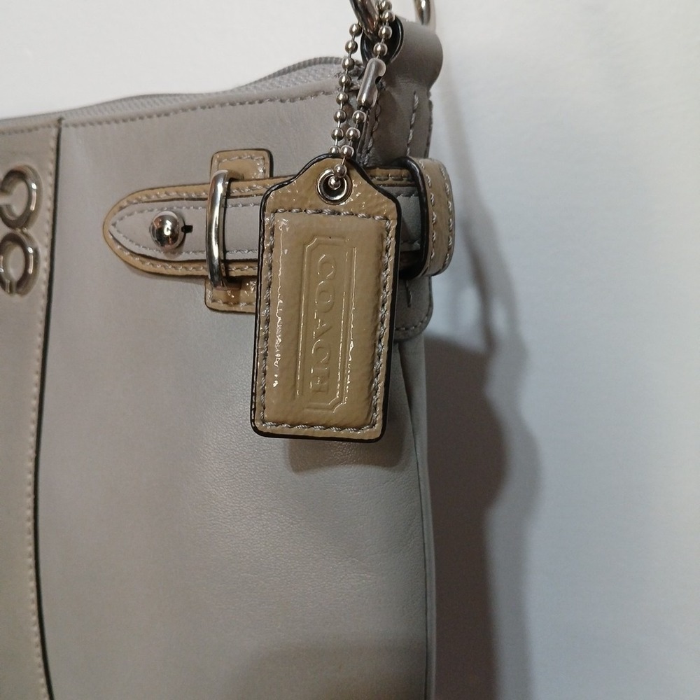 Coach Collette Gray Leather Slim Crossbody Bag Purse Satchel C Logo #44808 2011 - Picture 3 of 12